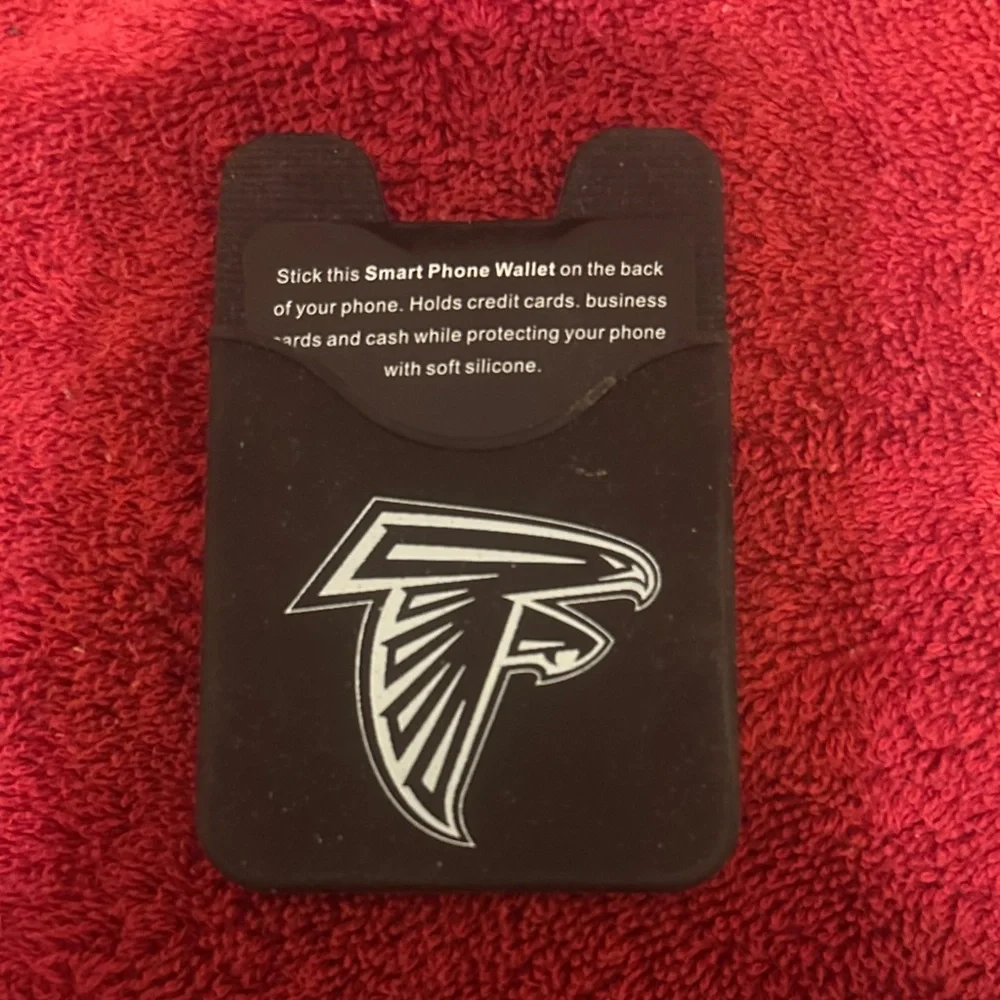 Atlanta Falcons Black Silicone Phone Wallet